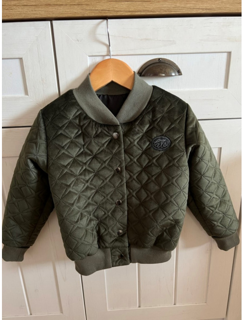 Podšitá bomber bunda zo semišového prešiváku