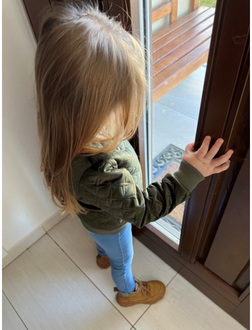 Podšitá bomber bunda zo semišového prešiváku