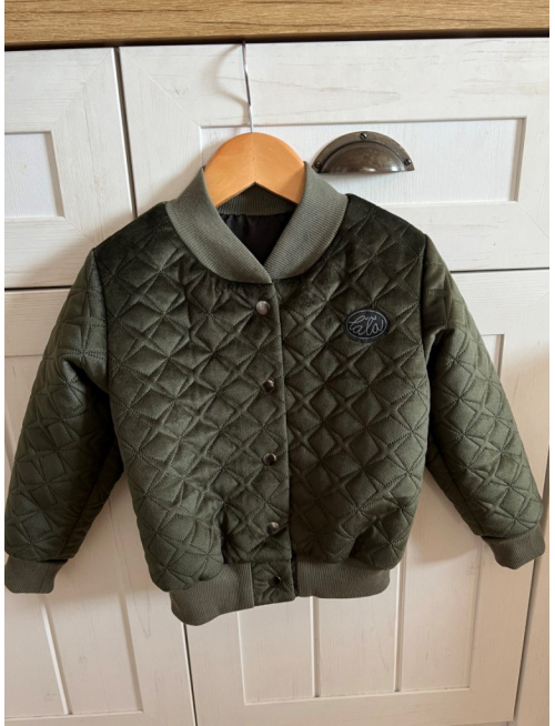 Podšitá bomber bunda zo semišového prešiváku