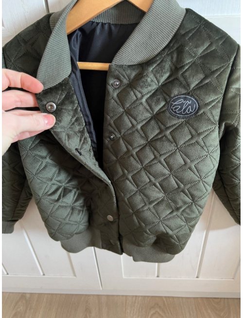 Podšitá bomber bunda zo semišového prešiváku