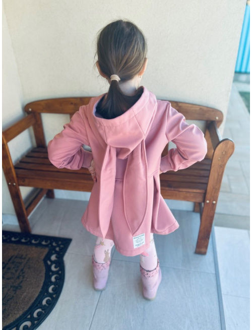 Rastúca softshell bunda s prestrihom - sukničková - RIO s uškami - jeseň/ZIMA