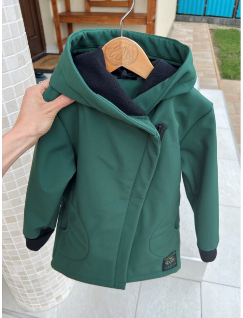 Rastúca softshell bunda ALEX/DINO LUX so šikmozipsom a reflexným prvkom - jeseň/ZIMA