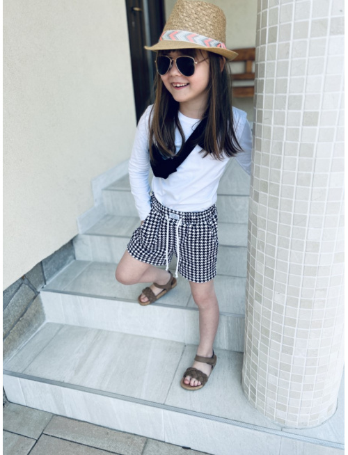 Teplákové kraťasy Mirai - vzor Pepitko