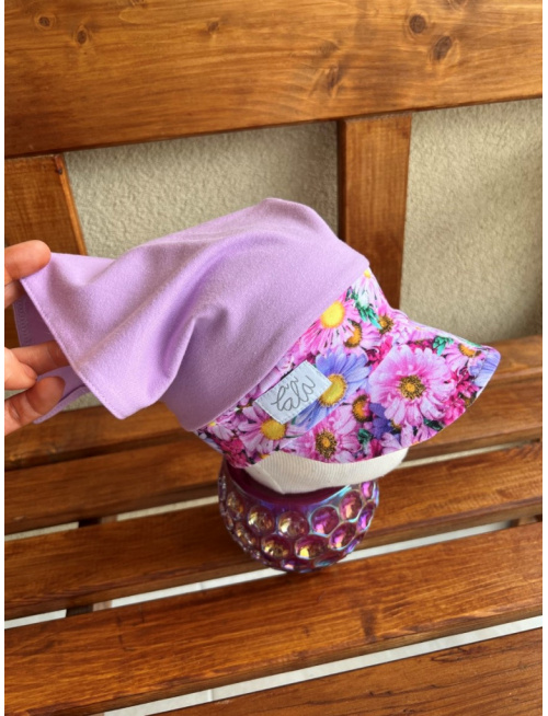 Úpletová šatka LORY so šiltom na pevno - kombinovaná - LEN DO VYPREDANIA ZÁSOB