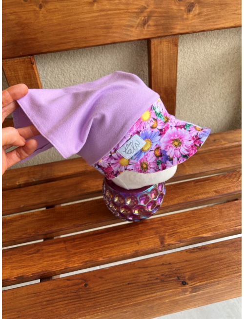 Úpletová šatka LORY so šiltom na pevno - kombinovaná - LEN DO VYPREDANIA ZÁSOB