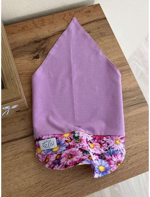 Úpletová šatka LORY so šiltom na pevno - kombinovaná - LEN DO VYPREDANIA ZÁSOB