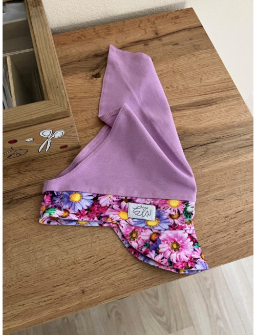 Úpletová šatka LORY so šiltom na pevno - kombinovaná - LEN DO VYPREDANIA ZÁSOB