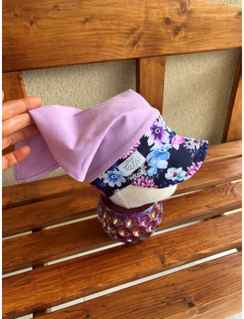 Úpletová šatka LORY so šiltom na pevno - kombinovaná - LEN DO VYPREDANIA ZÁSOB