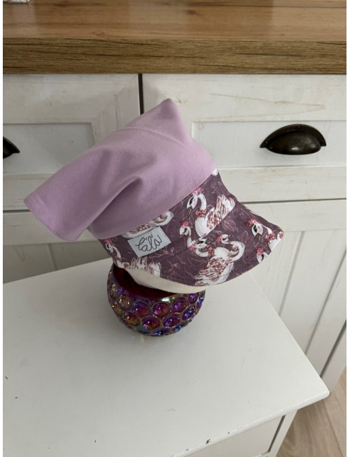 Úpletová šatka LORY so šiltom na pevno - kombinovaná