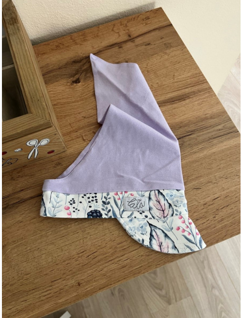 Úpletová šatka LORY so šiltom na pevno - kombinovaná