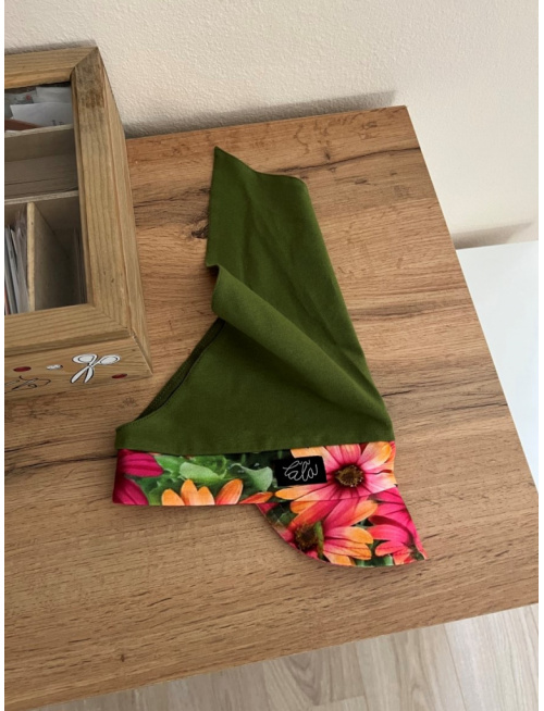 Úpletová šatka LORY - so šiltom - na pevno - kombinovaná