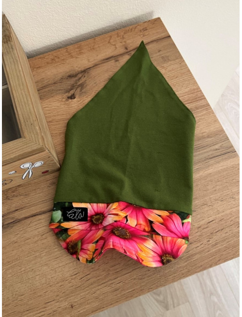 Úpletová šatka LORY - so šiltom - na pevno - kombinovaná