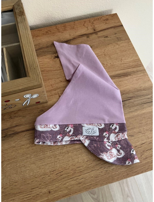 Úpletová šatka LORY so šiltom - na pevno - kombinovaná