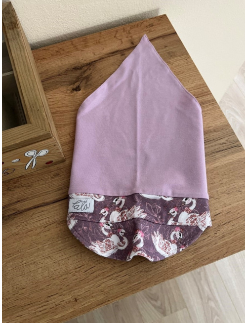 Úpletová šatka LORY so šiltom - na pevno - kombinovaná