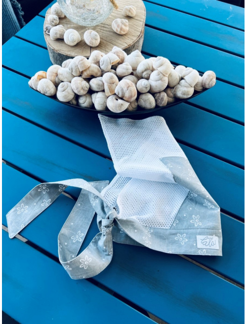 Biela dierková šatka ZOJA bez šiltu - na viazanie