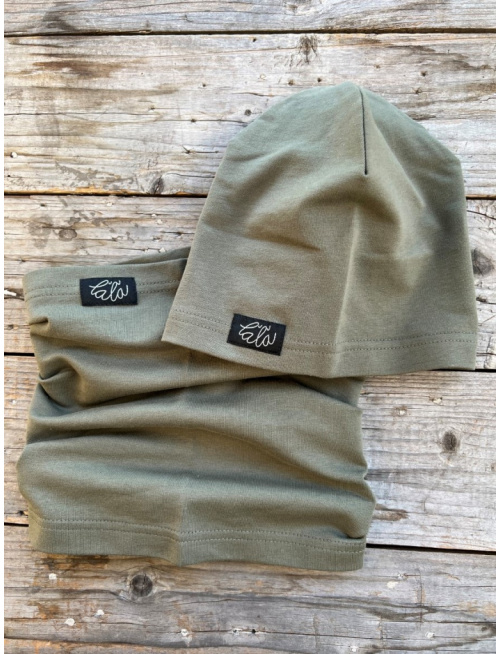 Šmolko čiapka + tunel (jednofarebný set) - vojenský