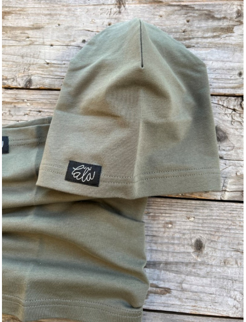 Šmolko čiapka + tunel (jednofarebný set) - vojenský