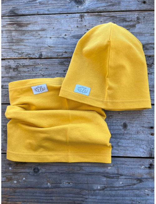 Šmolko čiapka + tunel (jednofarebný set) - horčica