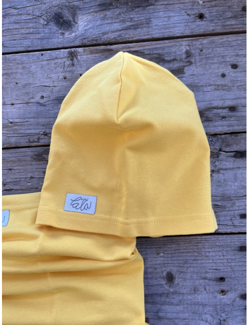 Šmolko čiapka + tunel (jednofarebný set) - žltá