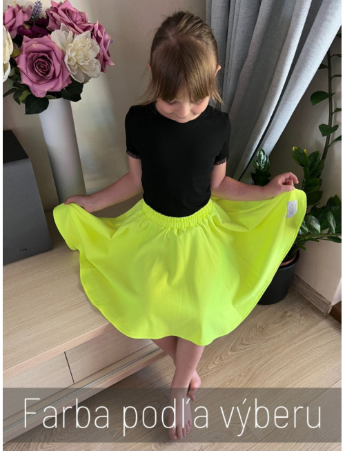 Tepláková kruhová sukňa - jednofarebná