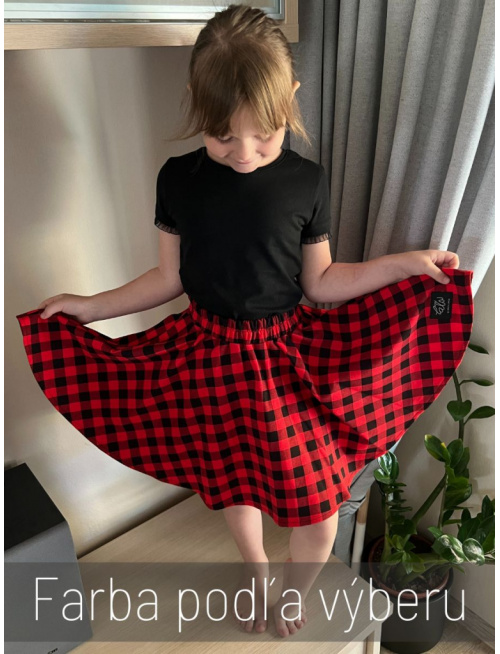 Tepláková kruhová sukňa - vzorovaná