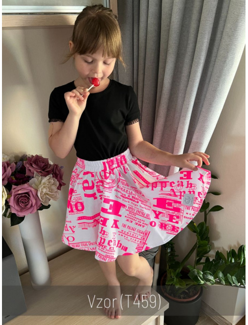 Tepláková kruhová sukňa - vzorovaná