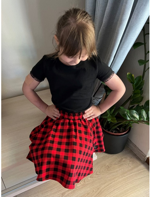 Tepláková kruhová sukňa - vzorovaná