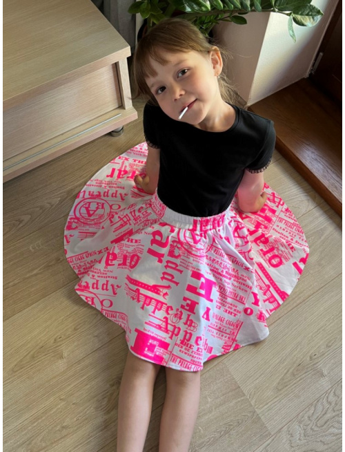 Tepláková kruhová sukňa - vzorovaná