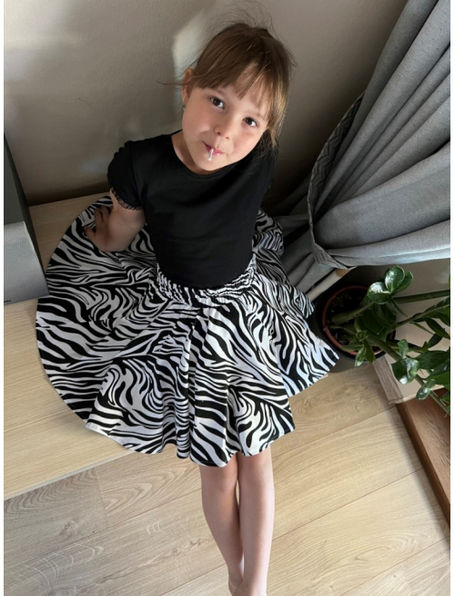 Tepláková kruhová sukňa - vzorovaná