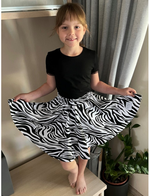 Tepláková kruhová sukňa - vzorovaná