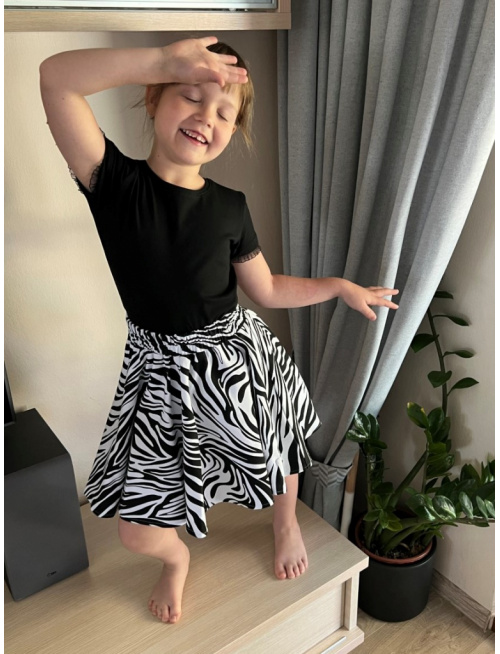 Tepláková kruhová sukňa - vzorovaná