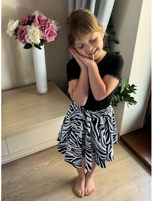 Tepláková kruhová sukňa - vzorovaná