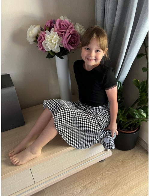 Tepláková kruhová sukňa - vzorovaná