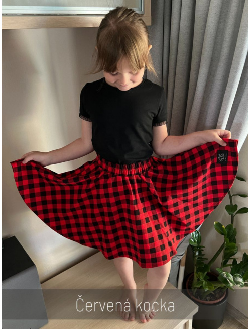 Tepláková kruhová sukňa - vzorovaná