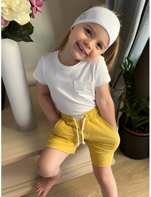 Teplákové kraťasy Argus - banánové