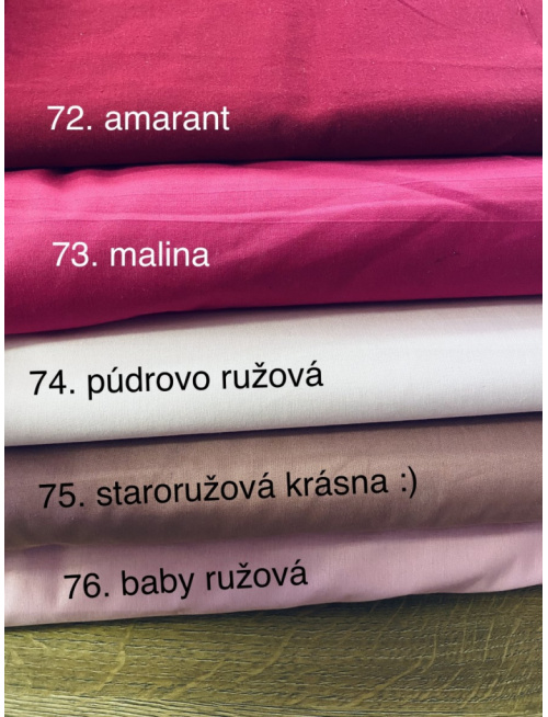 Vzorkovník - 100% pevná bavlna - jednofarebná