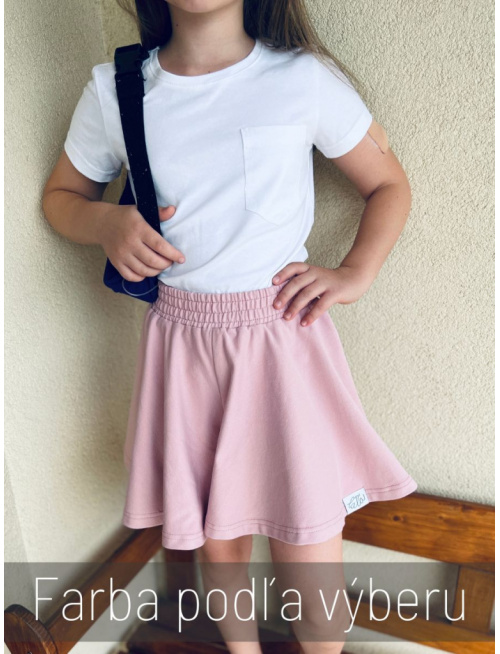 Detské sukňové kraťasy Merilin - jednofarebné