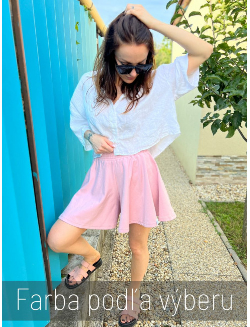 Dámske sukňové kraťasy Merilin Lux - jednofarebné