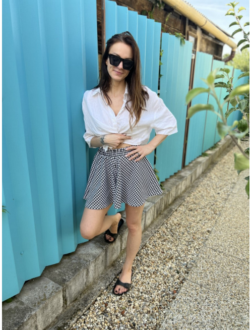 Dámske sukňové kraťasy Merilin Lux - vzorované