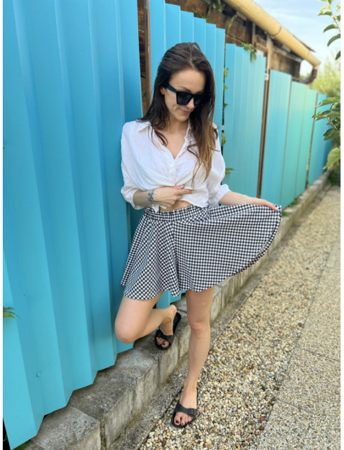 Dámske sukňové kraťasy Merilin Lux - vzorované