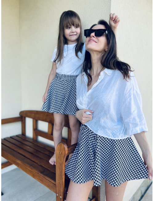 Dámske sukňové kraťasy Merilin Lux - vzorované