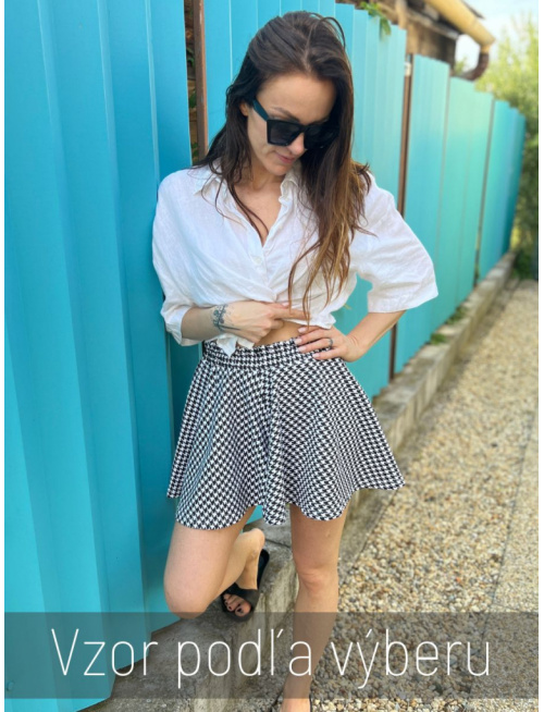 Dámske sukňové kraťasy Merilin Lux - vzorované