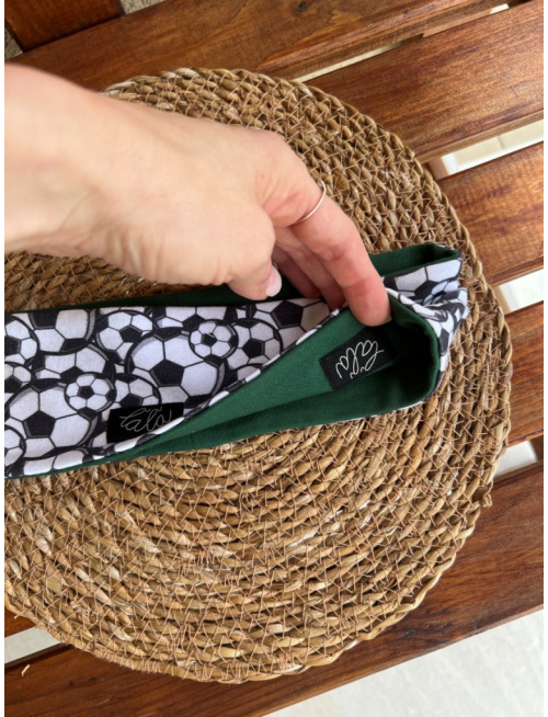 Tepláková rovná čelenka obojstranná (vzor/farba)