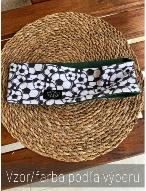 Tepláková rovná čelenka obojstranná (vzor/farba)