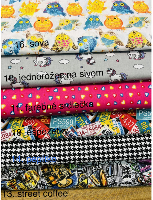 Vzorkovník - 100% pevná bavlna