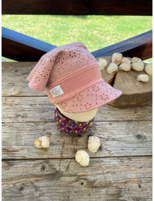 Madeirová šatka LORY na pevno - so šiltom - úplet