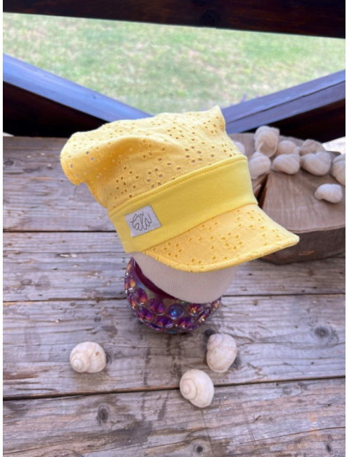 Madeirová šatka LORY na pevno - so šiltom - úplet