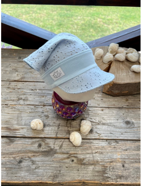 Madeirová šatka LORY na pevno - so šiltom - úplet