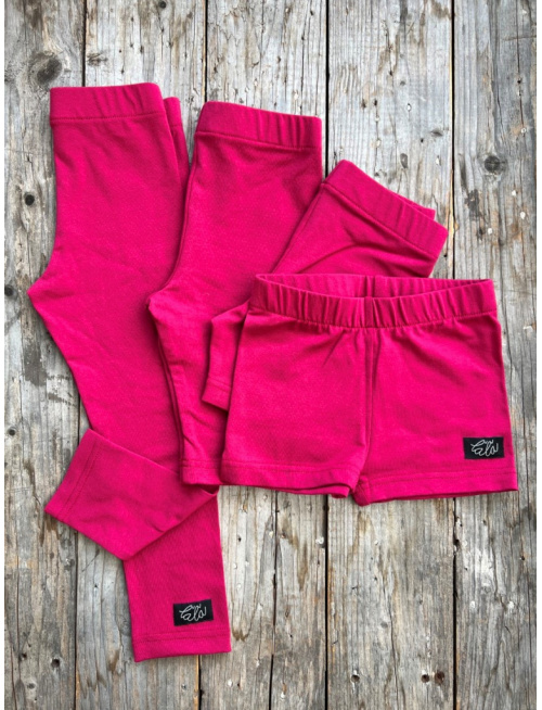 Úpletové legíny - trojštvrťové - amarant