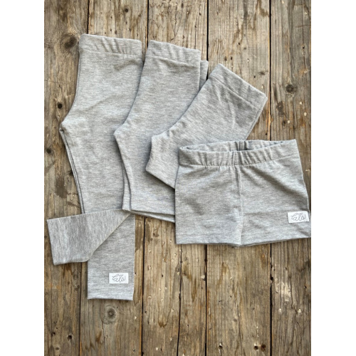 Úpletové legíny KLASIK - dlhé - stredne sivá